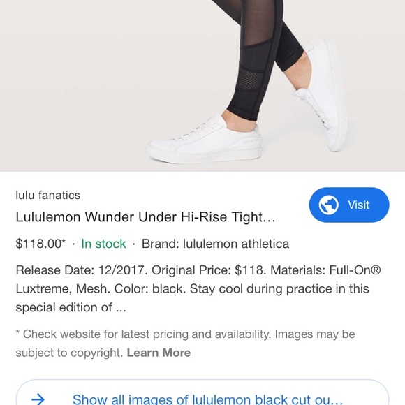 Lululemon Wunder Unders like new - Picture 3 of 5